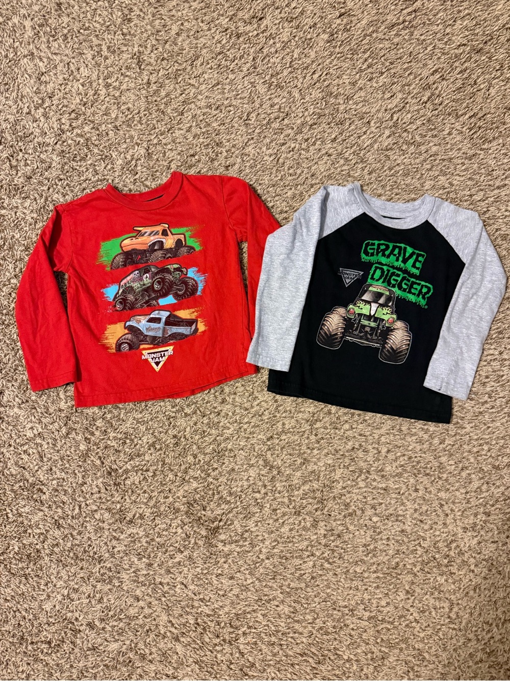Monster Jam Long Sleeve Shirt Set